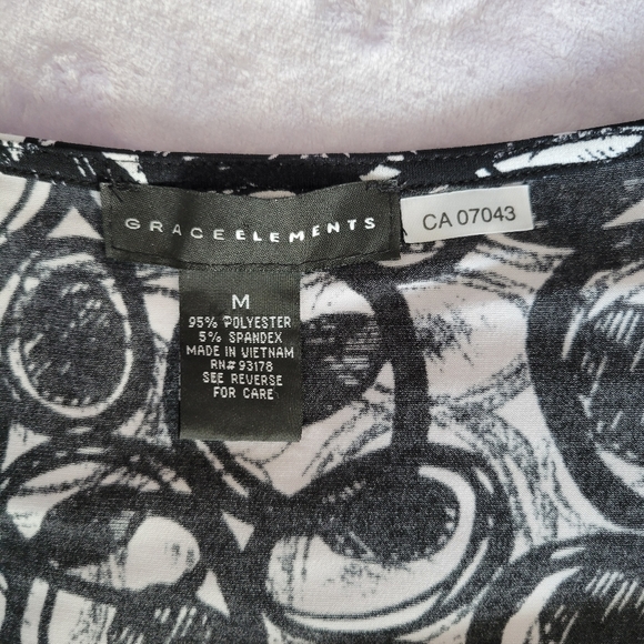 Grace Elements cowl neck ruffle sleeve blouse top - sz M - Picture 4 of 4